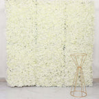11 Sq ft. Cream UV Protected Hydrangea Flower Wall Mat Backdrop - 4 Artificial Panels