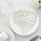 20-Pack Paper Cocktail Napkins with Cone Design - Unique Disposable Napkins for Parties 12"x6"