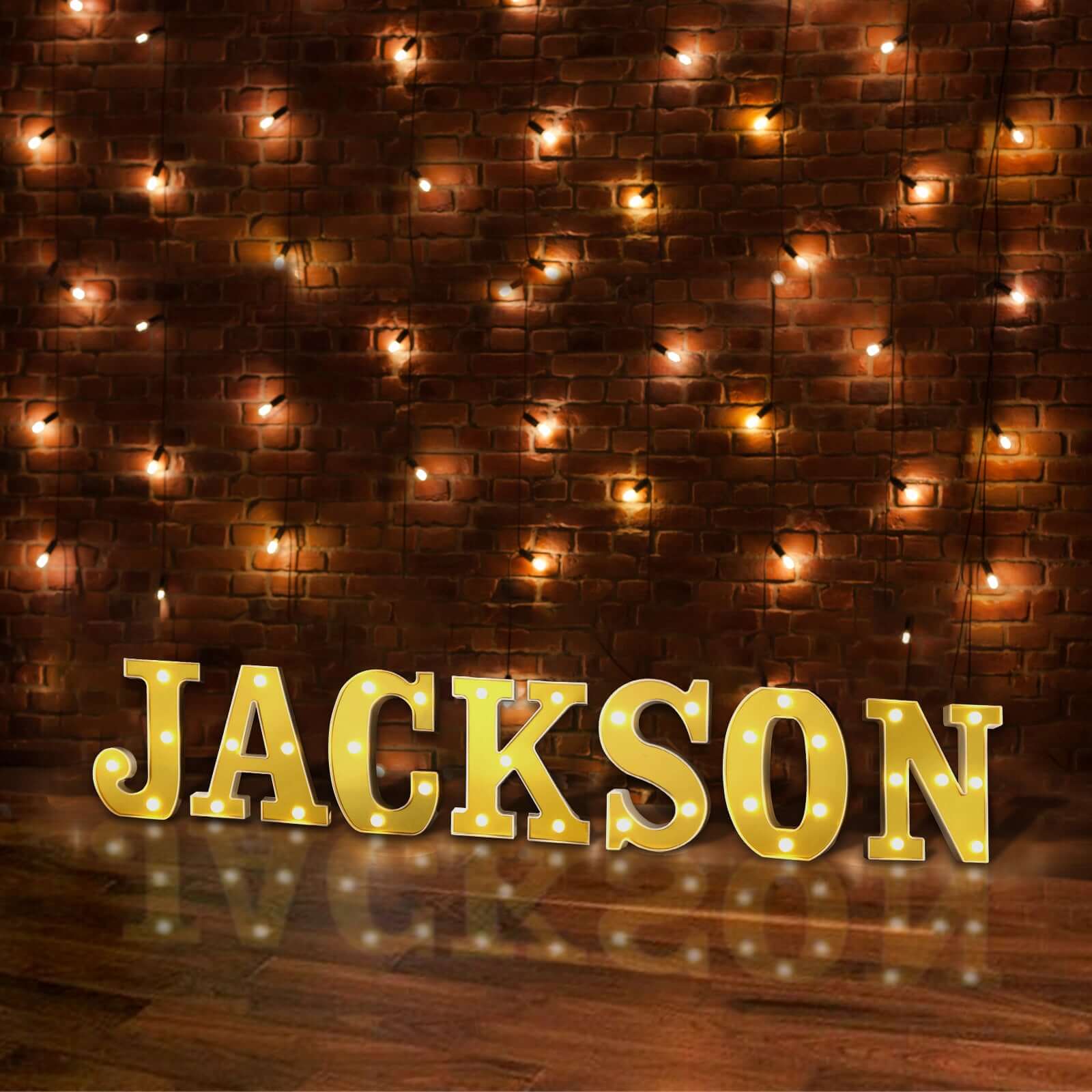 3D Marquee Letter "J" Warm White 4 LED Lights Gold - Chic Light-Up Decor for Events 6"