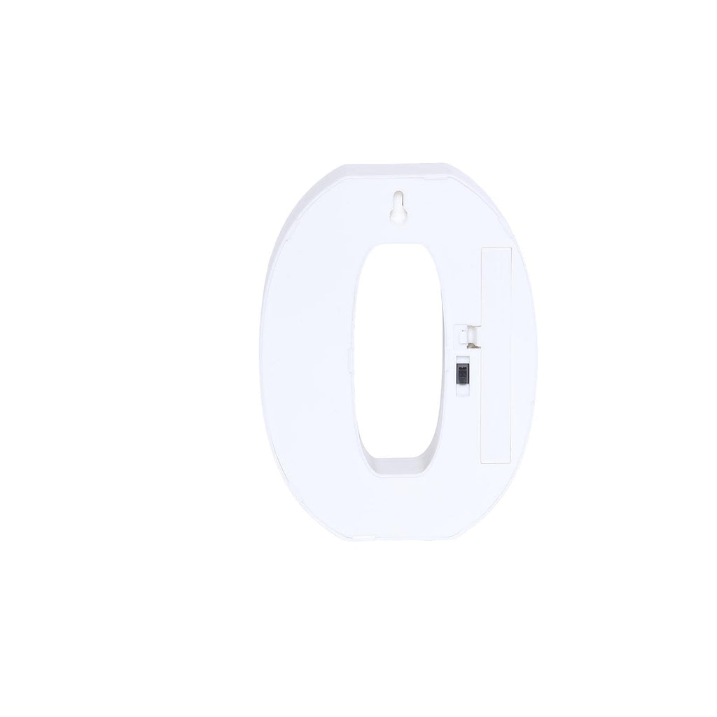 3D Marquee Number "0" Warm White 6 LED Lights Gold - Stylish Light-Up Accent for Events 6"