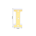 3D Marquee Letter "I" Warm White 3 LED Lights Gold - Chic Light-Up Decor for Events 6"