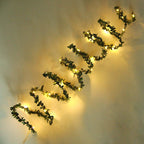 30 LED String Light Garland Green Leaf Design White Light - Battery Operated DÃ©cor Accent 10ft