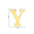 3D Marquee Letter "Y" Warm White 6 LED Lights Gold - Chic Light-Up Decor for Events 6"