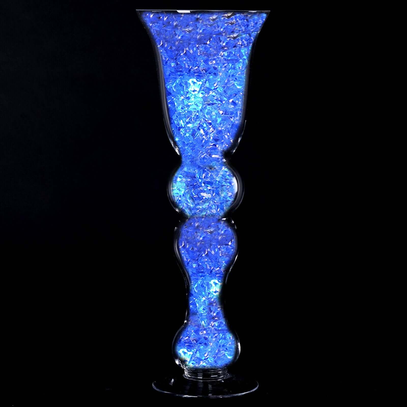 4-Pack Glass Trumpet Vases Pilsner Curved Design Clear - Stylish Flower Centerpieces for Events 20"