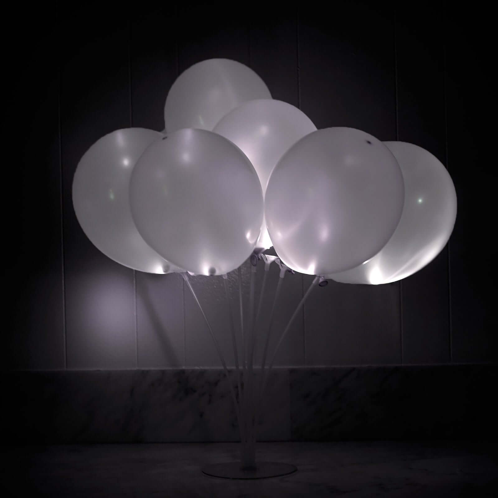 12-Pack Balloon Lights Bullet Design White - Waterproof LED Centerpiece Filler Lights