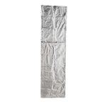 10 Pack Metallic Silver Double Row Mylar Foil Balloon Wall, Square Diamond Design Balloon Backdrop - 43"x11"