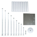 Crystal Glass Cluster Candelabra Pedestal Stand - Square Hurricane Taper Candle Holder Table Centerpiece 4ft