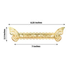 12-Pack Paper Napkin Rings Laser Cut Butterfly Metallic Gold - Decorative Serviette Holders for Events