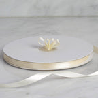 100 Yards 3/8" Ivory Single Face Decorative Satin Ribbon