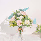 12-Pack 3D Butterfly Wall Decals, DIY Removable Mural Stickers Turquoise Cake Decorations Eye-Catching Design