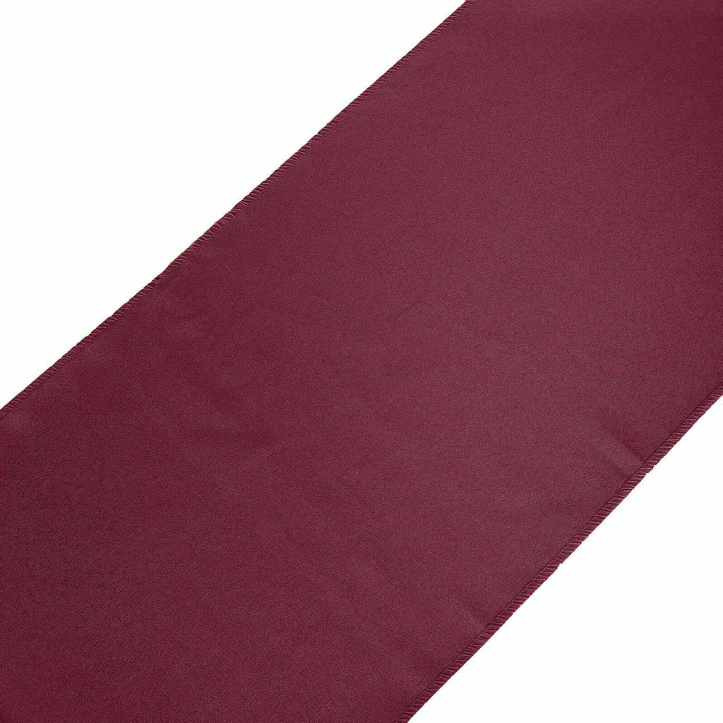 Polyester 12"x108" Table Runner Burgundy - Durable & Wrinkle-Resistant Table Decor