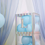 4 Pack 5" Iridescent Alphabet Stickers Banner, Customizable Stick on Letters - L