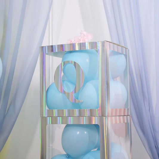 4-Pack Stickers Banner Custom Alphabet "Q" Design Iridescent - Text Stick-On Decorative Letters 5"