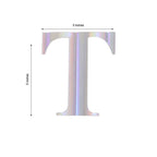 4 Pack 5" Iridescent Alphabet Stickers Banner, Customizable Stick on Letters - T