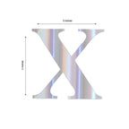 4 Pack 5" Iridescent Alphabet Stickers Banner, Customizable Stick on Letters - X