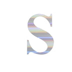 4 Pack 5" Iridescent Alphabet Stickers Banner, Customizable Stick on Letters - S