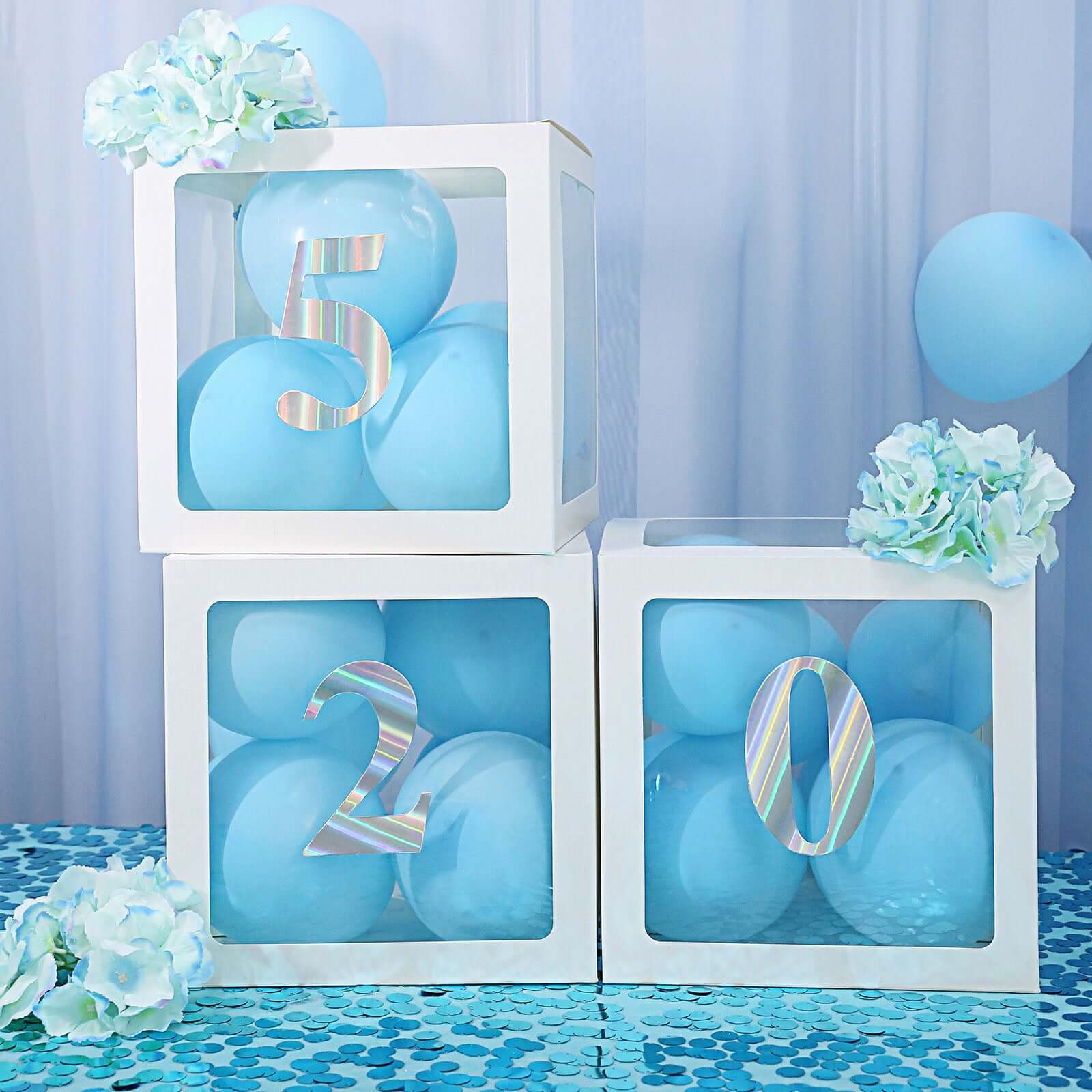 4-Pack Stickers Banner Custom 0-9 Number "9" Design Iridescent - Milestone Age and Date Stick-On Numbers 5"