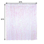 8ftx8ft Iridescent Big Payette Sequin Event Curtain Drapes, Backdrop Event Panel