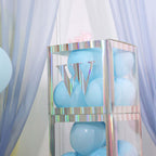 4 Pack 5" Iridescent Alphabet Stickers Banner, Customizable Stick on Letters - W