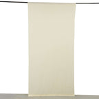 Ivory 4 - Way Stretch Spandex Event Curtain Drapes, Wrinkle Free Backdrop Event Panel with Rod Pockets - 5ftx10ft - Bell Racket Store