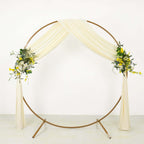 Ivory 4 - Way Stretch Spandex Event Curtain Drapes, Wrinkle Free Backdrop Event Panel with Rod Pockets - 5ftx18ft - Bell Racket Store