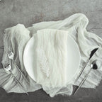 5 Pack Gauze Cheesecloth 24"x19" Napkins Ivory Reusable Dinner Napkins