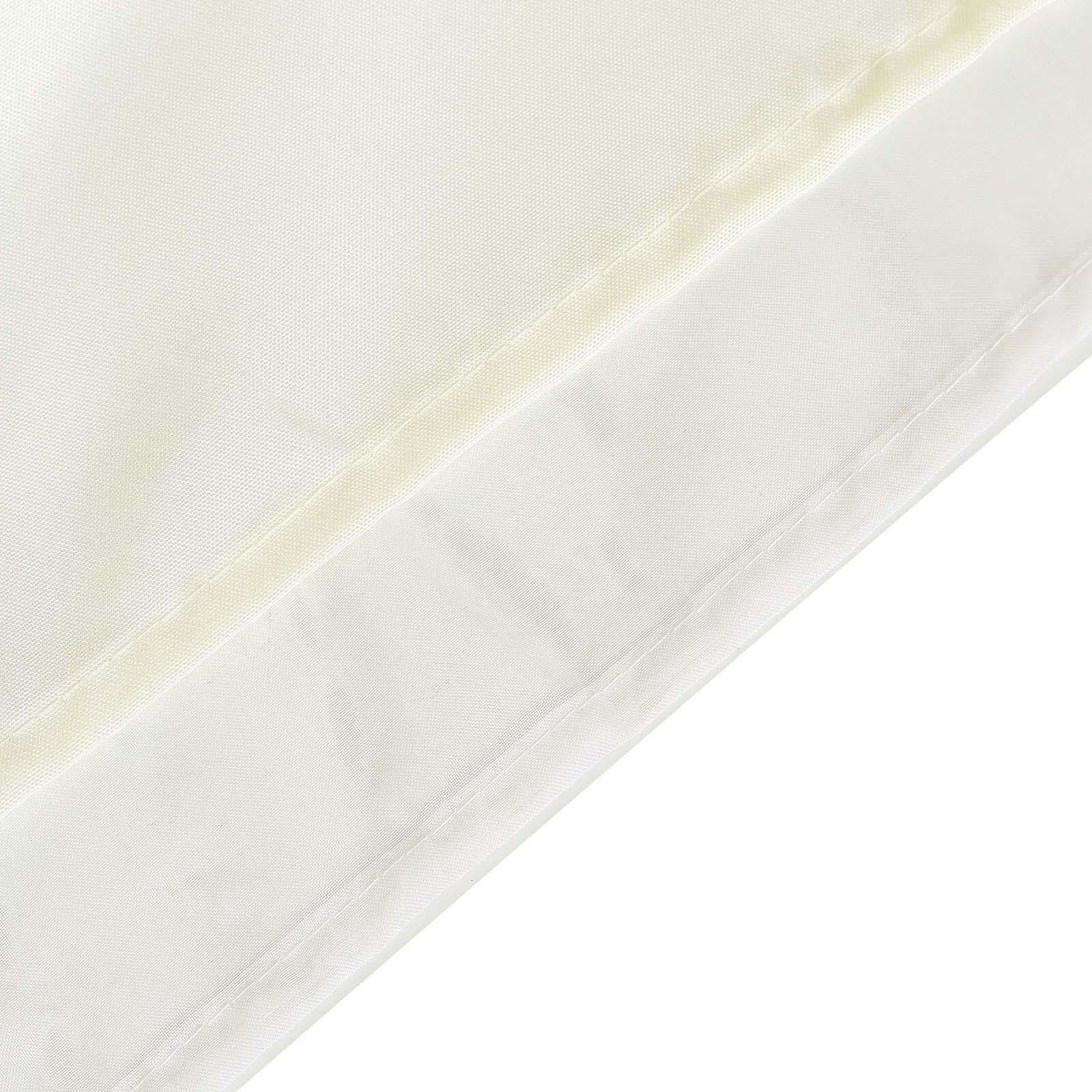 Ivory Chiffon Polyester Event Curtain Drapes, Dual Layer Divider Backdrop Curtain Panels with Rod Pockets - 10ftx10ft - Bell Racket Store