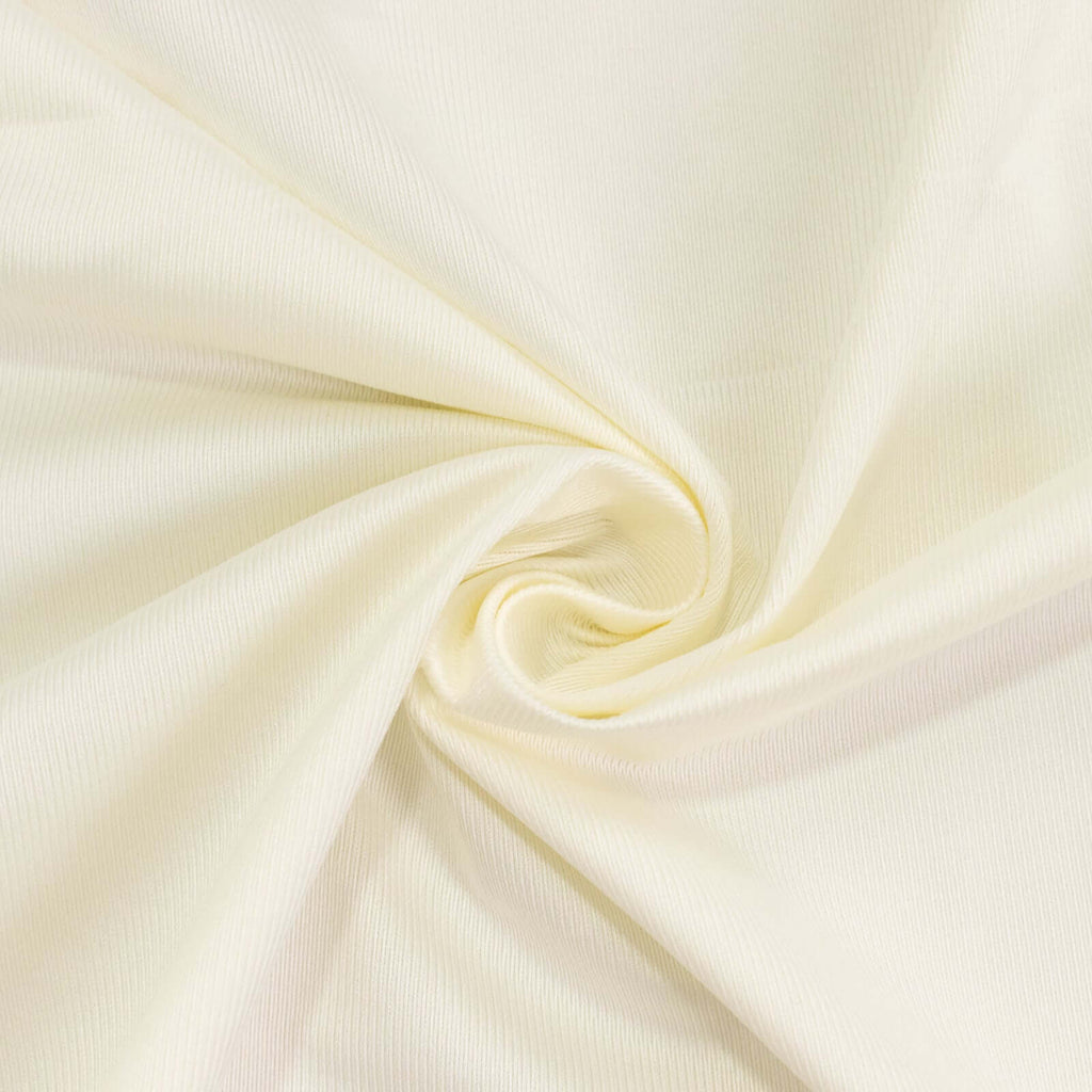 Ivory Scuba Polyester Event Curtain Drapes, Durable Flame Resistant Backdrop Event Panel Wrinkle Free with Rod Pockets - 5ftx14ft - Bell Racket Store