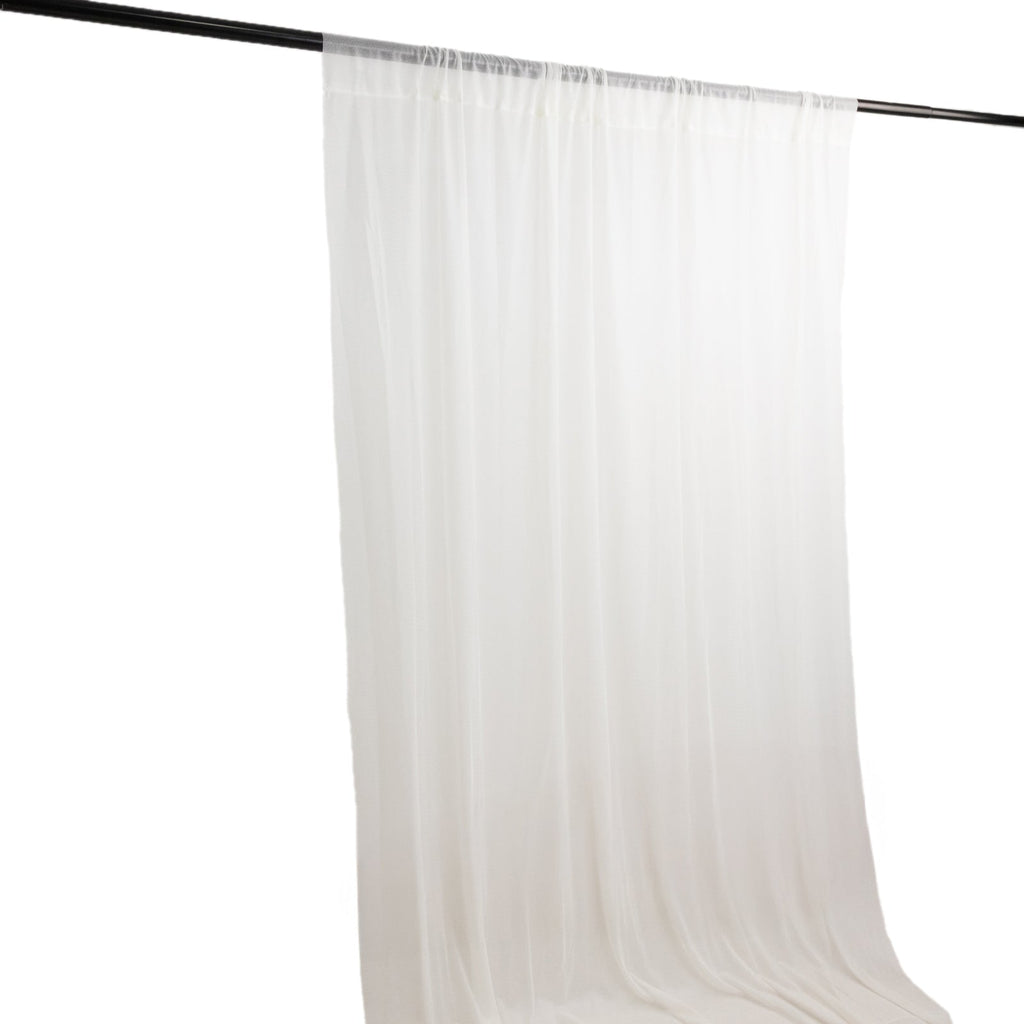 Ivory Sheer Backdrop Drape â€“ 5ft x 14ft Wedding Arch & Ceiling Decor Panel, Wrinkle Free with Soft Shimmer - Bell Racket Store