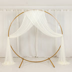 Ivory Sheer Backdrop Drape â€“ 5ftx32ft Wedding Arch & Ceiling Decor Panel, Wrinkle Free with Soft Shimmer - Bell Racket Store