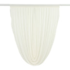 Ivory Sheer Chiffon Valance Curtain 4ft x 5ft â€“ Wedding Arch Drape with Rod Pocket, Voile Backdrop Panel - Bell Racket Store