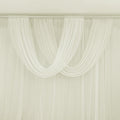 Ivory Sheer Chiffon Valance Curtain 4ft x 5ft â€“ Wedding Arch Drape with Rod Pocket, Voile Backdrop Panel - Bell Racket Store