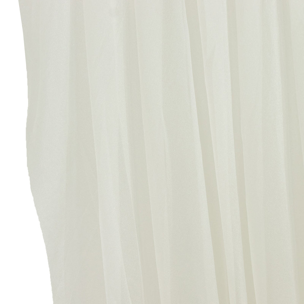 Ivory Sheer Chiffon Valance Curtain 4ft x 5ft â€“ Wedding Arch Drape with Rod Pocket, Voile Backdrop Panel - Bell Racket Store