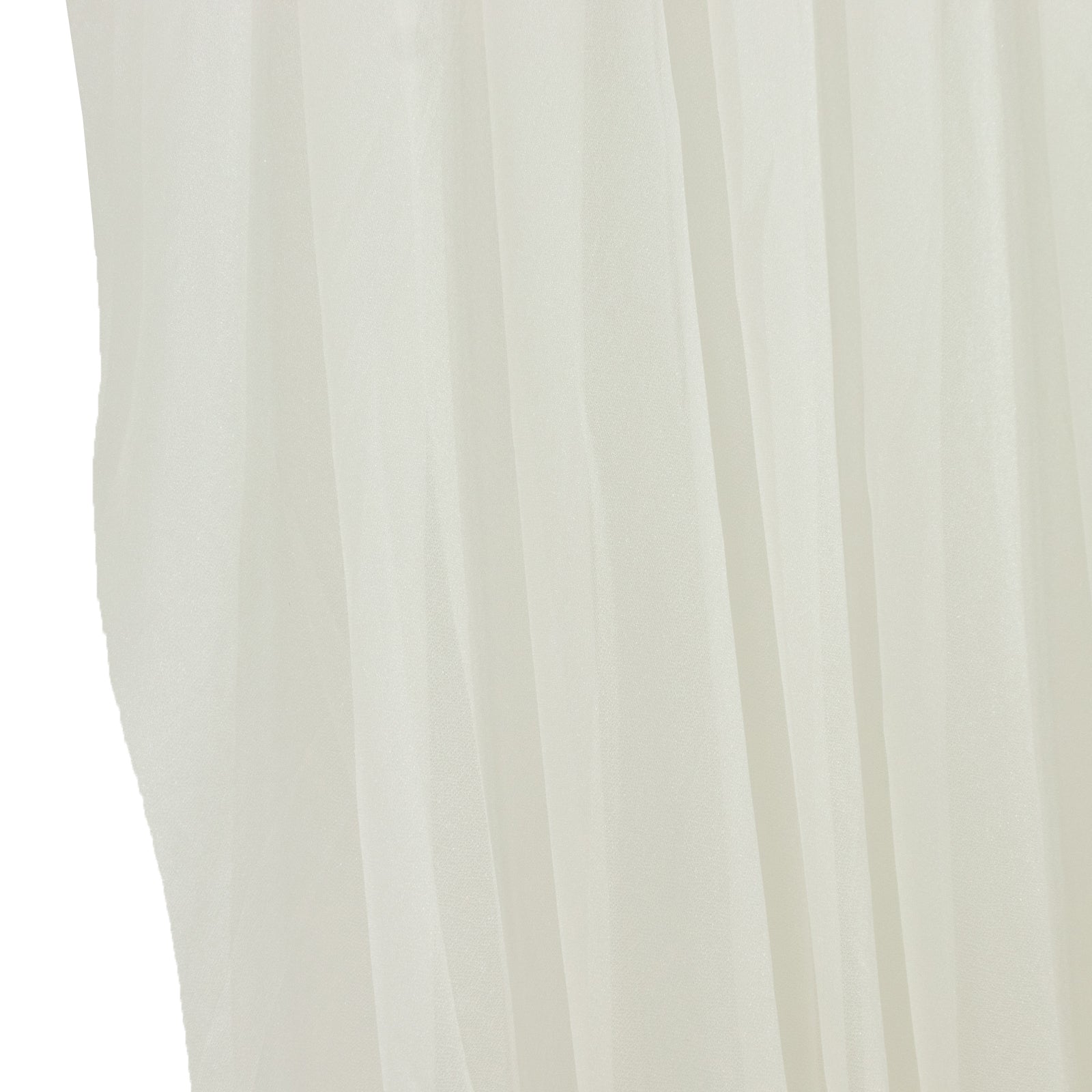 Ivory Sheer Chiffon Valance Curtain 4ft x 5ft â€“ Wedding Arch Drape with Rod Pocket, Voile Backdrop Panel - Bell Racket Store