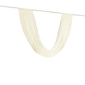 Ivory Sheer Chiffon Valance Curtain 4ft x 6ft â€“ Wedding Arch Drape with Rod Pocket, Voile Backdrop Panel - Bell Racket Store