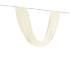 Ivory Sheer Chiffon Valance Curtain 4ft x 6ft â€“ Wedding Arch Drape with Rod Pocket, Voile Backdrop Panel - Bell Racket Store