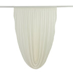 Ivory Sheer Chiffon Valance Curtain 4ft x 6ft â€“ Wedding Arch Drape with Rod Pocket, Voile Backdrop Panel - Bell Racket Store