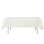 Premium Polyester 54"x96" Rectangle Tablecloth Ivory - Durable 220GSM Stain-Resistant Fabric Table Cover