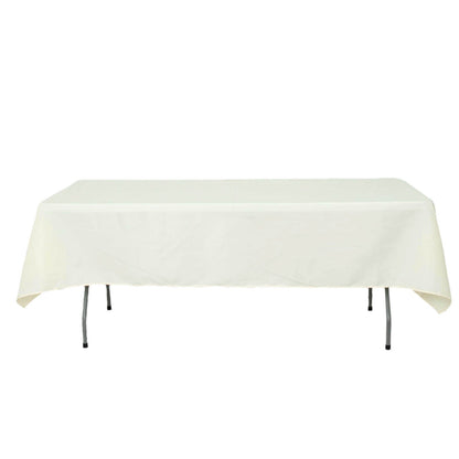Premium Polyester 54"x96" Rectangle Tablecloth Ivory - Durable 220GSM Stain-Resistant Fabric Table Cover
