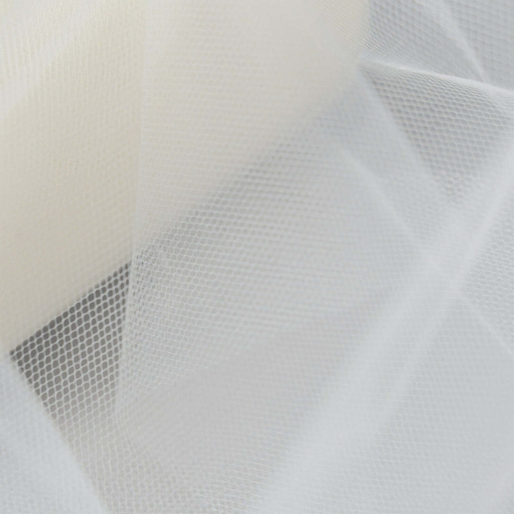 6"x100 Yards Ivory Tulle Fabric Bolt, Sheer Fabric Spool Roll For Crafts