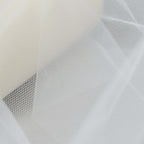6"x100 Yards Ivory Tulle Fabric Bolt, Sheer Fabric Spool Roll For Crafts