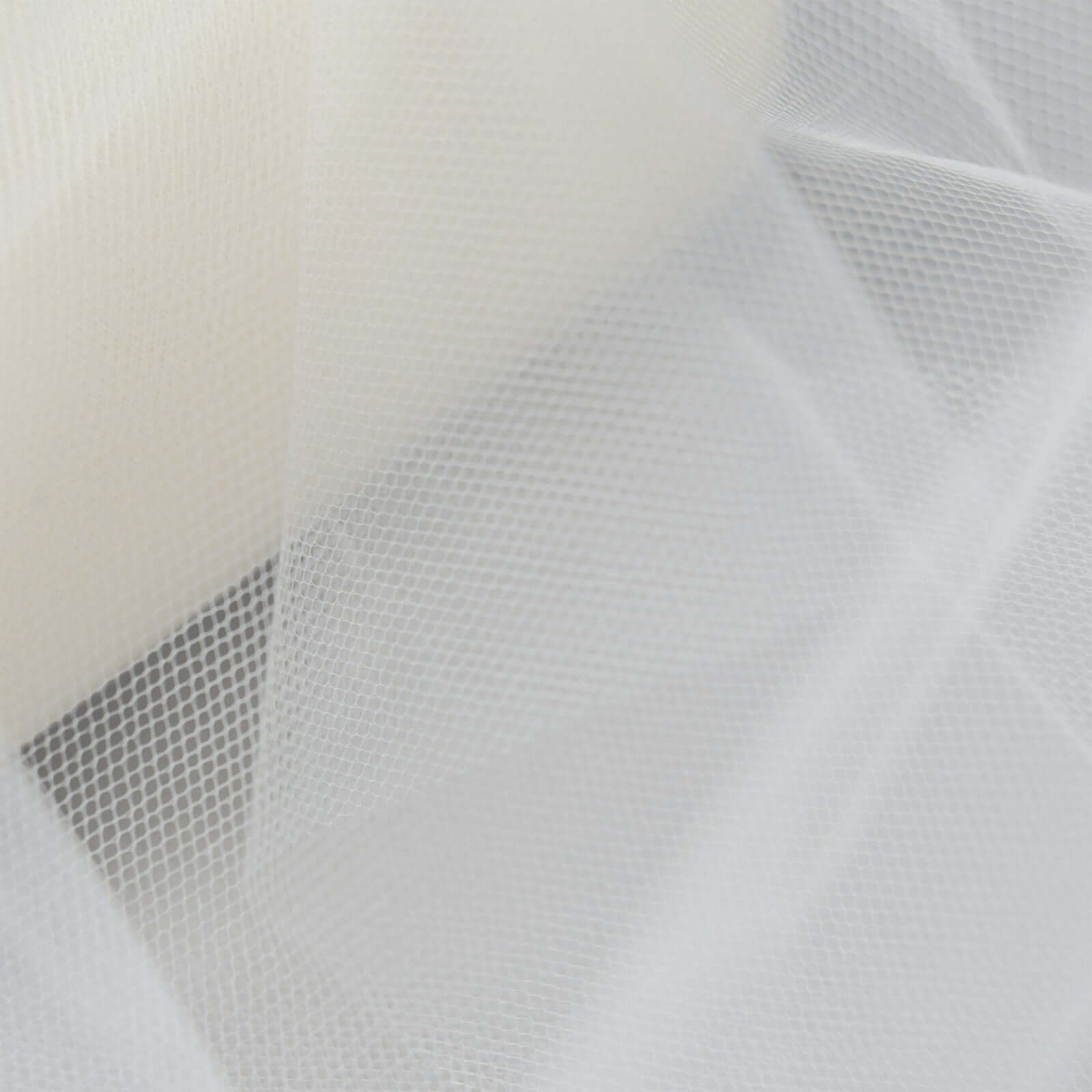 6"x100 Yards Ivory Tulle Fabric Bolt, Sheer Fabric Spool Roll For Crafts