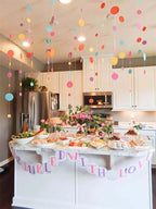 300 Pcs Metallic Foil Baby Shower Table Confetti, Pink Festive Party Sprinkles Cute Design