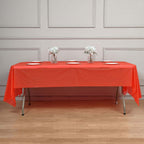 5-Pack Plastic Table Covers Red Rectangle - Reliable PVC Disposable Covers for Gatherings 54"x108"