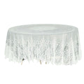 Lace 108" Round Tablecloth Ivory - Premium Design for Formal Table Settings