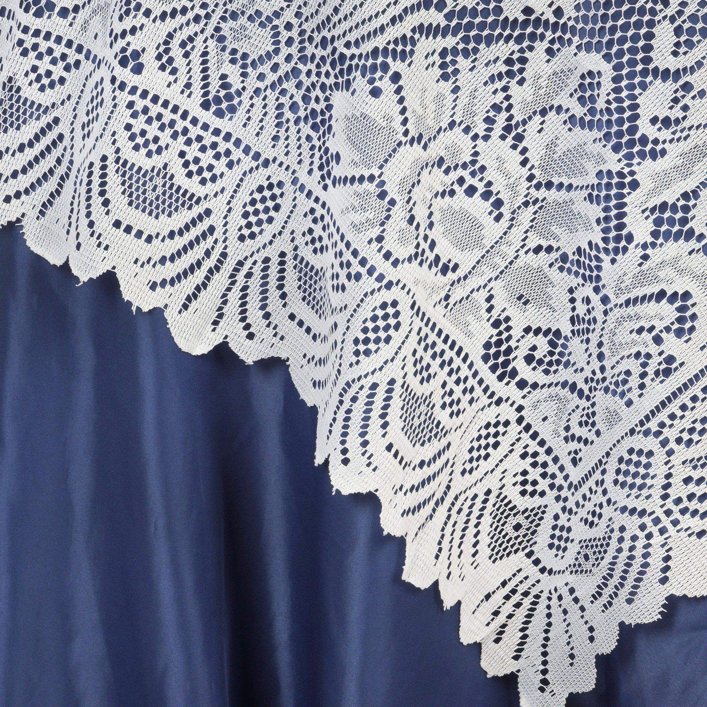 Lace 54"x54" Table Overlay Square Tablecloth White - Stylish Victorian Design Event Decor - NestOCart