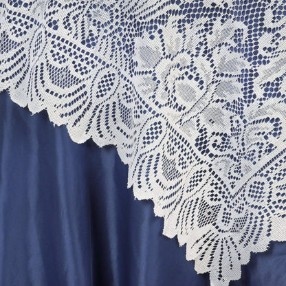 Lace 54"x54" Table Overlay Square Tablecloth White - Stylish Victorian Design Event Decor - NestOCart