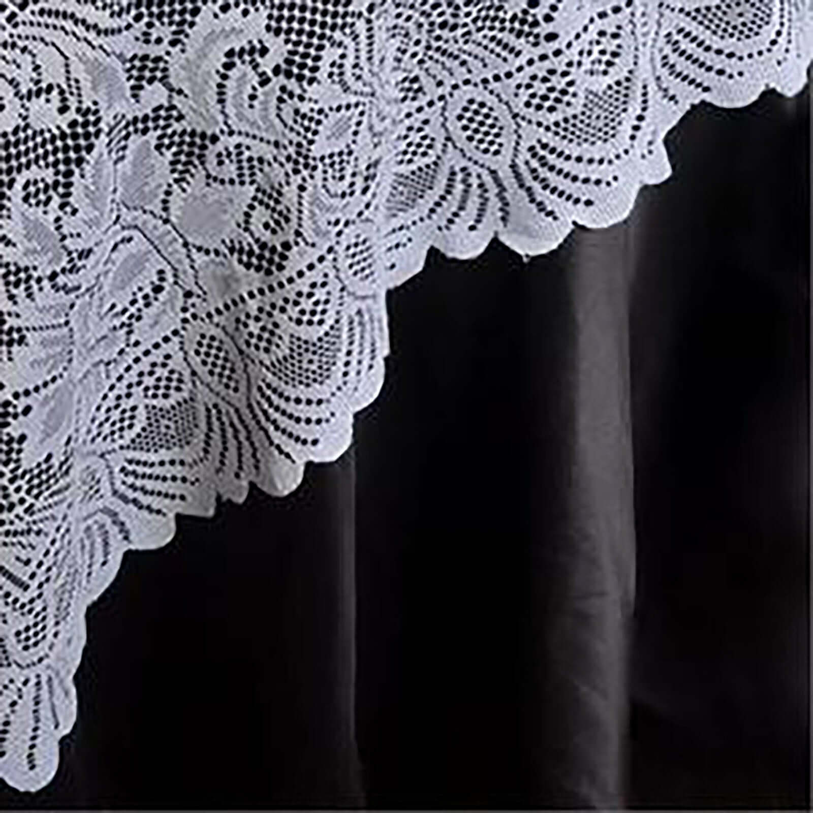 Lace 72"x72" Table Overlay Square Tablecloth White - Victorian Design Table Topper - NestOCart