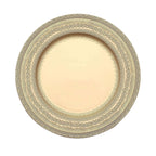 6-Pack Acrylic Round Charger Plates 13" in Gold with Lace Embossed Rim, Rustic Plastic Decorative Charger Tableware