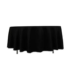 Lamour Satin 108" Round Tablecloth Black - Durable & Silk - Like Table Cover for Classy Weddings & Events - Bell Racket Store